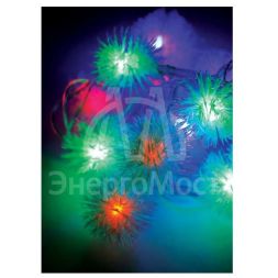 Гирлянда декоративная &amp;quot;Снежки&amp;quot; 4.4м 30LED IP20 мультиколор Космос KOC_GIR30LEDRUBBALL1