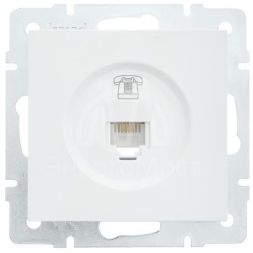 Розетка телефонная СП Vesna евро стандарт механизм бел. LEZARD 742-0288-137