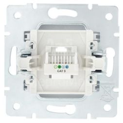 Розетка телефонная СП Vesna евро стандарт механизм бел. LEZARD 742-0288-137