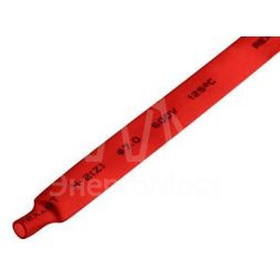 Трубка термоусадочная 7.0/3.5 1м красн. Rexant 20-7004