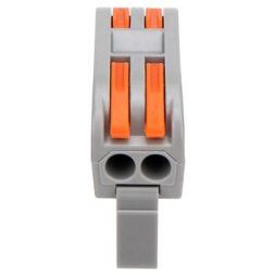 Клемма строительно-монтажная СМК проходная 222-422D 2п 0.08-4кв.мм с креплением на DIN-рейку сер. (уп.5шт) Rexant 07-5239-05