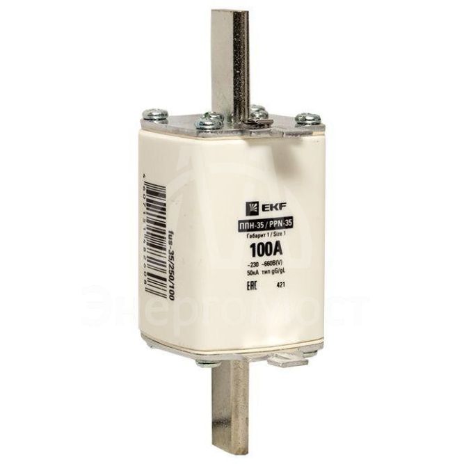 Вставка плавкая ППН-35 250/100А габарит NT1 EKF fus-35/250/100