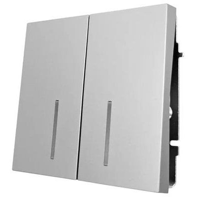 Выключатель 2-кл. с индик. СП ZIMA IP20 10А безвинт. зажим сер. матов. LEZARD 704-7488-112QC