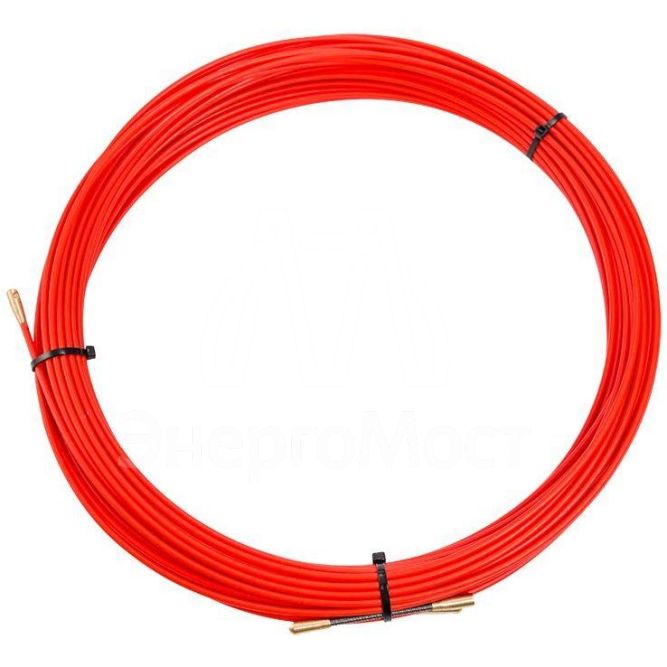 Протяжка кабельная (мини УЗК в бухте) 30м стеклопруток d3.5мм красн. REXANT 47-1030