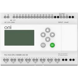 Модуль ЦПУ ПЛК 410 14 DI 8 RO 220В AC с Ethernet портом с экраном ONI PLC-410-CPU-14D08R-1AC-00