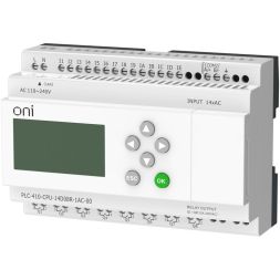 Модуль ЦПУ ПЛК 410 14 DI 8 RO 220В AC с Ethernet портом с экраном ONI PLC-410-CPU-14D08R-1AC-00