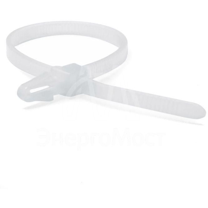 Хомут кабельный 3.6х150 полиамид бел. с осн. (уп.100шт) DKC 252155SR-M