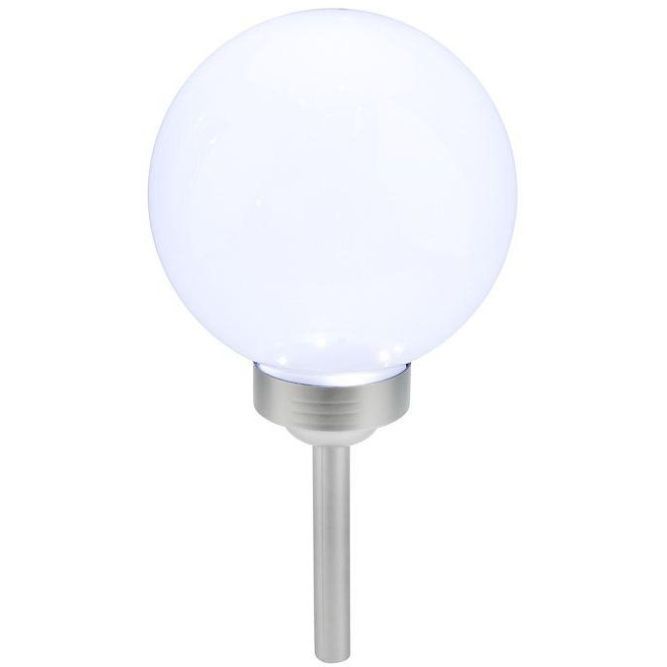 Светильник светодиодный ШАР ф200 с встроен. солнечной панелью и аккумулятором датчиком света Lamper 602-1004