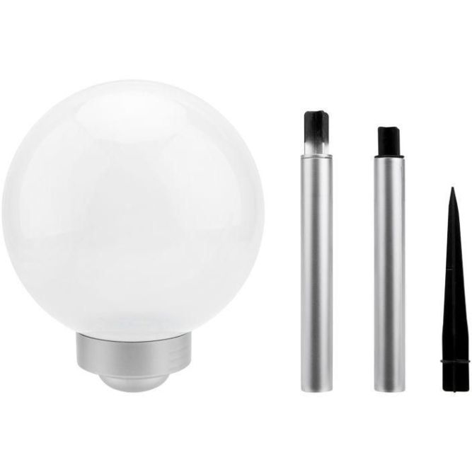 Светильник светодиодный ШАР ф200 с встроен. солнечной панелью и аккумулятором датчиком света Lamper 602-1004