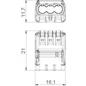 Клемма пружинная c зажимом 3х2.5мм 261 325 FL OBO 2054454