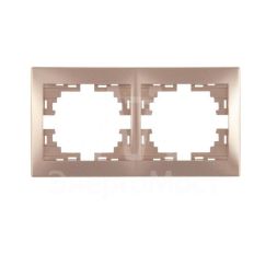 Рамка 2-м Мира горизонт. свет. корич. LEZARD 701-3100-147