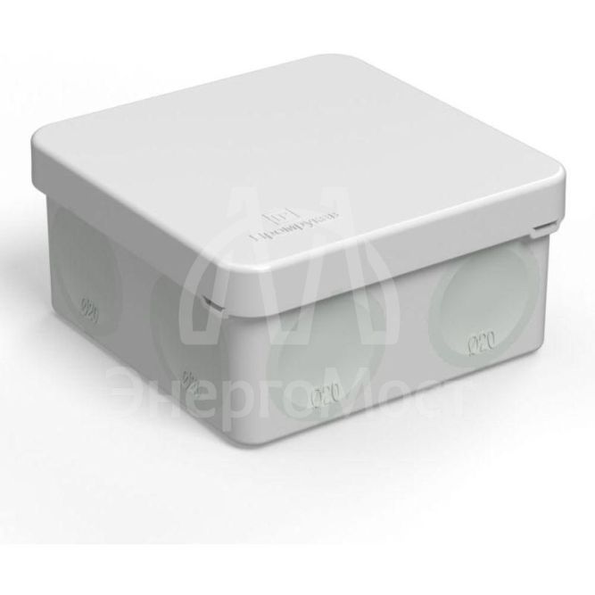 Коробка распределительная ОП для прямого монтажа двухкомпонентная безгалогенная (HF) 80х80х40 Промрукав 60-0210