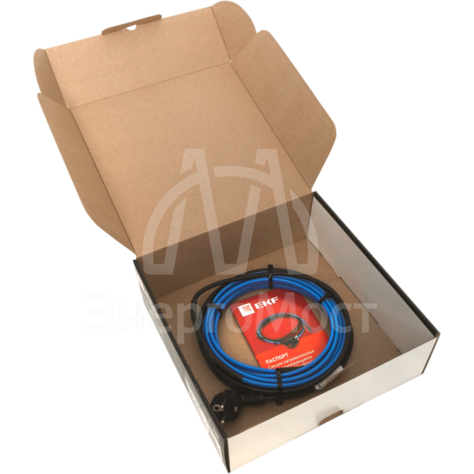 Кабель нагревательный саморег. 15Вт/м для обогрева трубопроводов StopFrost Inside 1м EKF SFI-15-1