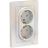 Розетка 2-м AtlasDesign 16А с заземл. защ. шторки в сборе жемчуг SchE ATN000426