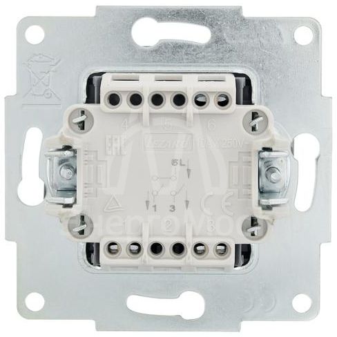 Выключатель 2-кл. СП Vesna механизм графит LEZARD 742-3488-101