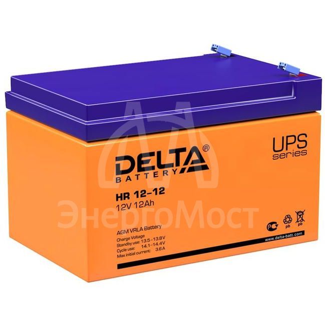 Аккумулятор UPS 12В 12А.ч Delta HR 12-12