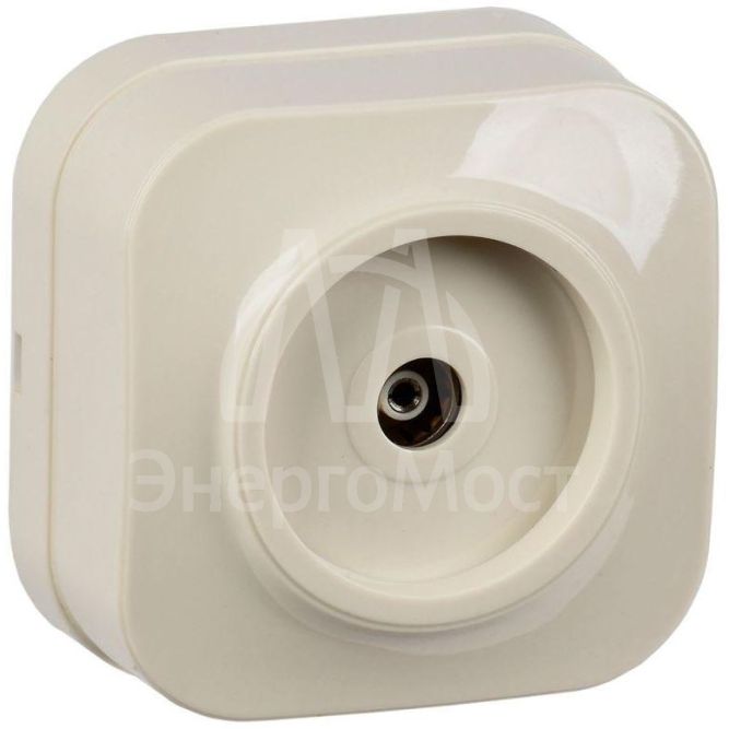 Розетка телевизионная TV 1-м ОП Glory РТВ20-ХК крем. IEK EAH10-K33