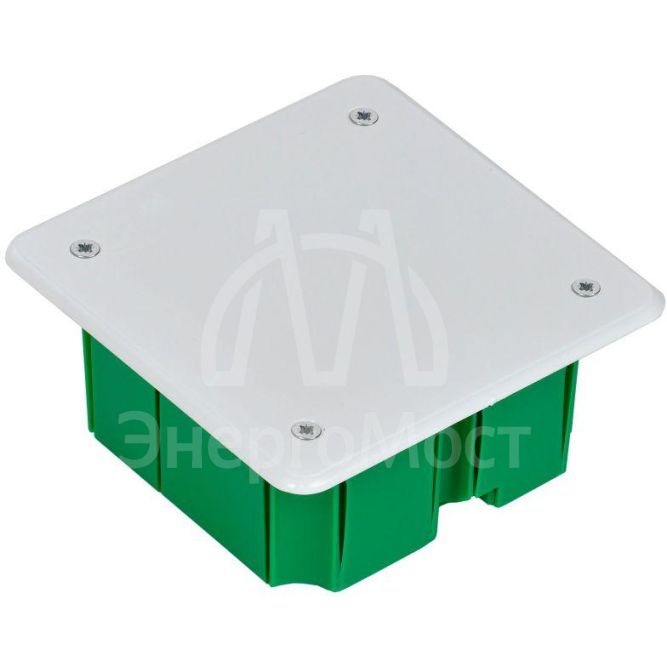 Коробка распаячная СП 92х92х45 КМ41021 для полых стен (с саморезами метал. лапки. с крышкой) IEK UKG11-092-092-040-M