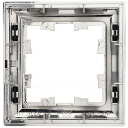 Рамка 1-м BRITE РУ-1-Бр хром/черн. IEK BR-M12-12-2-K23