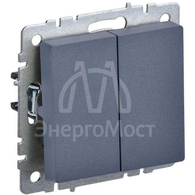 Выключатель 2-кл. СП BRITE ВС10-2-0-БрМ 10А маренго IEK BR-V20-0-10-K35