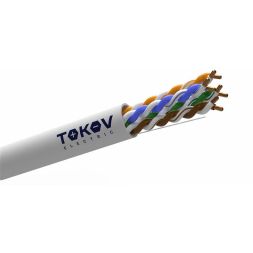 Кабель витая пара U/UTP 4х2х24AWG(0.52мм) кат.5E PVC indoor Fluke tested 305м (м) PRO TOKOV ELECTRIC TKP-C06-U42-5E-RU-PVC