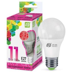 Лампа светодиодная LED-A60-standard 11Вт грушевидная 230В E27 6500К 990Лм ASD 4690612014197