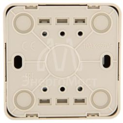 Выключатель 2-кл. 1п ОП Viola 10А IP20 с подсветкой крем. LEZARD 751-0300-112