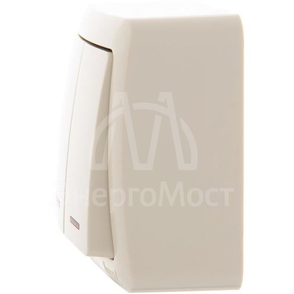 Выключатель 2-кл. 1п ОП Viola 10А IP20 с подсветкой крем. LEZARD 751-0300-112