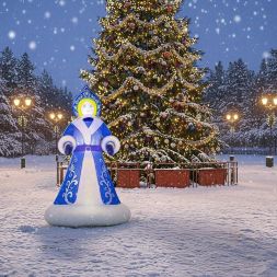 Фигура надувная 3D "Снегурочка" 300см внутренняя подсветка 9LED компрессор с адаптером 12В IP44 Neon-Night 511-056