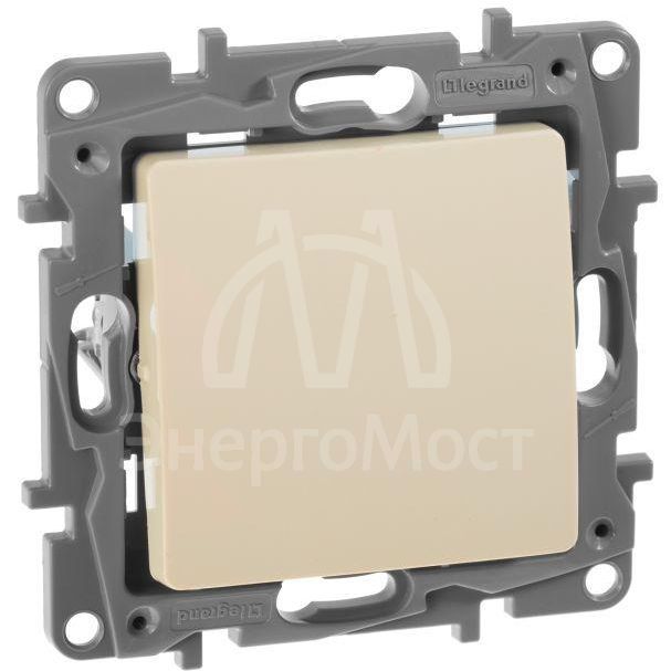 Механизм переключателя 1-кл. СП Etika 10А IP20 250В 10AX безвинт. зажимы сл. кость Leg 672305