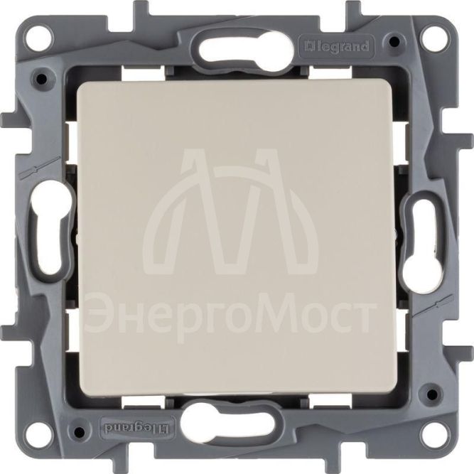 Механизм переключателя 1-кл. СП Etika 10А IP20 250В 10AX безвинт. зажимы сл. кость Leg 672305