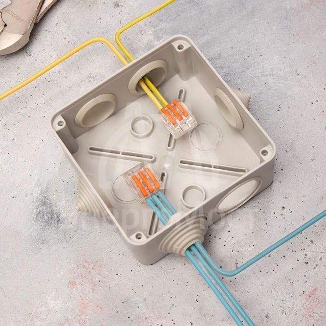 Клемма универс. многораз. 3-проводная (0.08-2.5 (4)кв.мм) (уп. 50шт.) прозрач. Rexant 07-5253-1