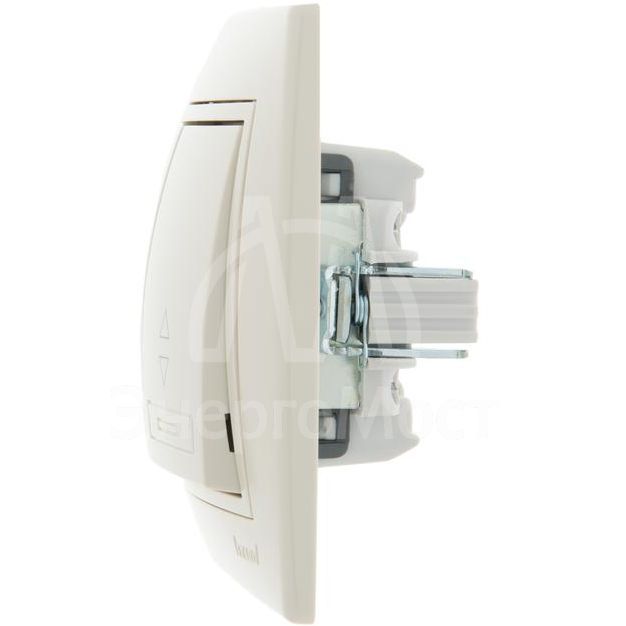 Выключатель проходной 2-кл. СП Мира 10А со вставкой крем. LEZARD 701-0303-106