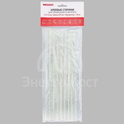 Стержень клеевой d=11.3мм L=270мм прозр. (уп.10шт) Rexant 09-1270