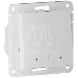 Выключатель 2-кл. AtlasDesign Smart 10А (сх. 5) L+N с подсветкой Zigbee механизм бел. SE ATN000153Z
