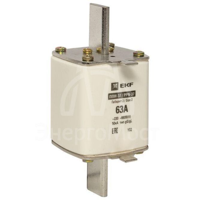 Вставка плавкая ППН-37 400/63А габарит 2 PROxima EKF fus-37/400/63