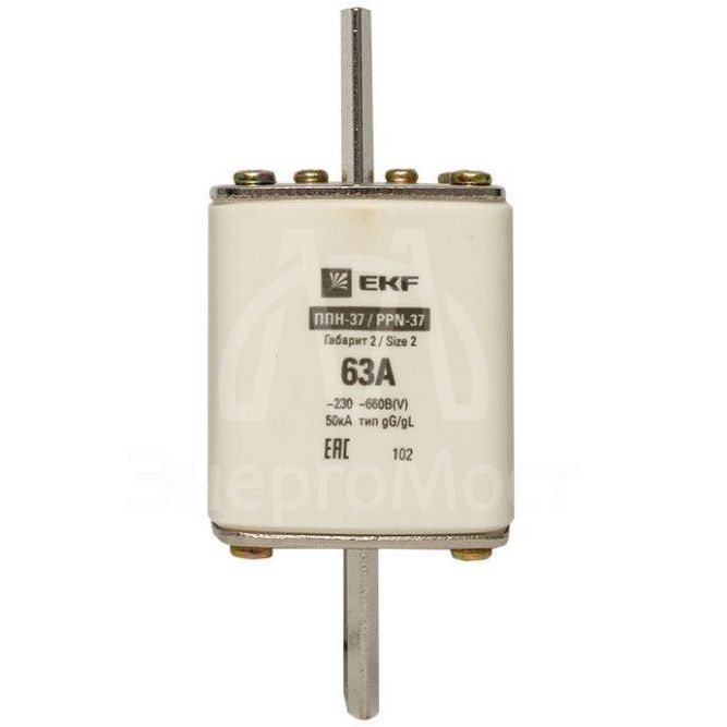 Вставка плавкая ППН-37 400/63А габарит 2 PROxima EKF fus-37/400/63