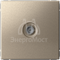 Розетка телевизионная оконечная TV ArtGallery 1дБ механизм шампань SE GAL000591