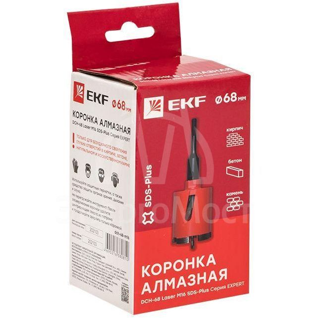 Коронка алмазная DCH-68 Laser M16 SDS-Plus Expert EKF dch-68-m16