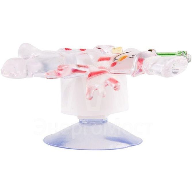 Фигура светодиод. &amp;quot;Снеговик с подарком&amp;quot; на присоске (батарейки 2хCR2032 в компл.) 75х90х10мм 1LED 6В IP20 RGB NEON-NIGHT 501-022