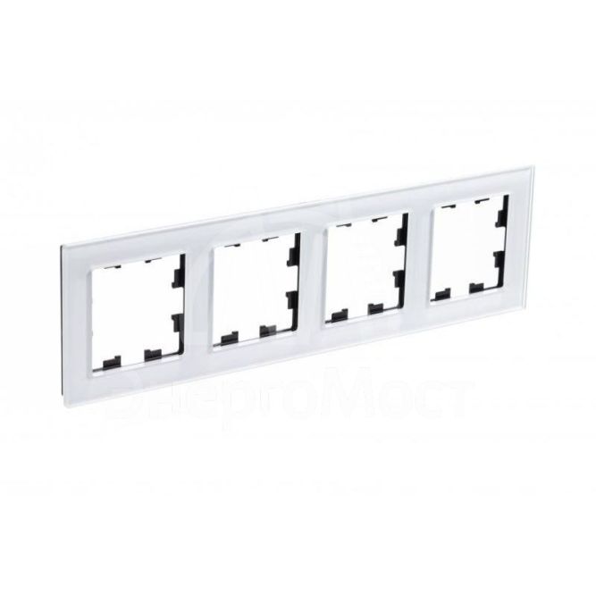Рамка 4-м AtlasDesign Nature стекло бел. SchE ATN320104