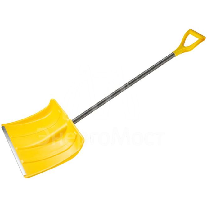 Лопата для уборки снега &amp;quot;Гардения Монблан&amp;quot; 500х375х1340мм стеклопластик. черенок; пластик. 68109