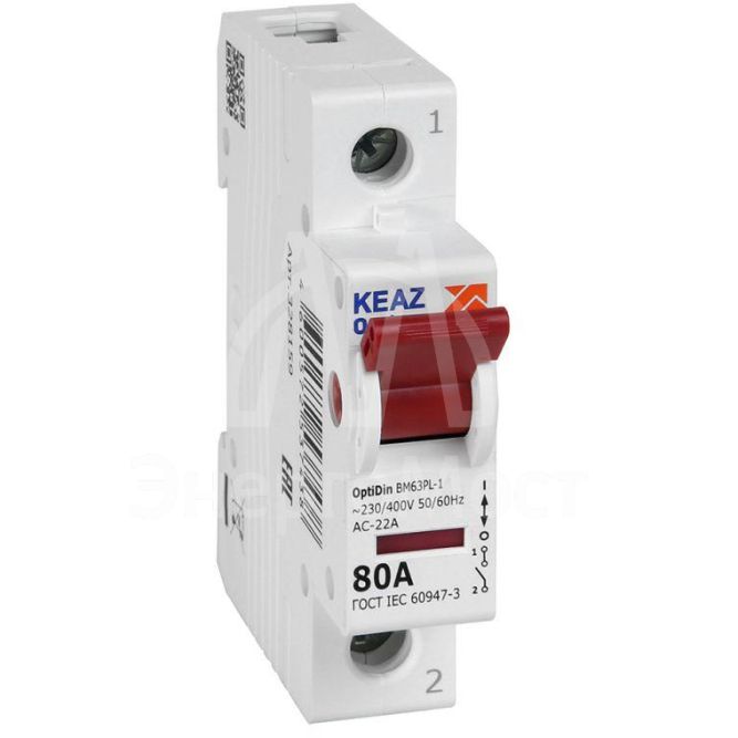 Выключатель нагрузки модульный OptiDin BM63PL-180-УХЛ3 (ВМ63PL) КЭАЗ 328159