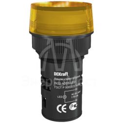Лампа коммутационная ADDS ЛК-22 d22мм 24В AC/DC желт. LED DEKraft 25067DEK