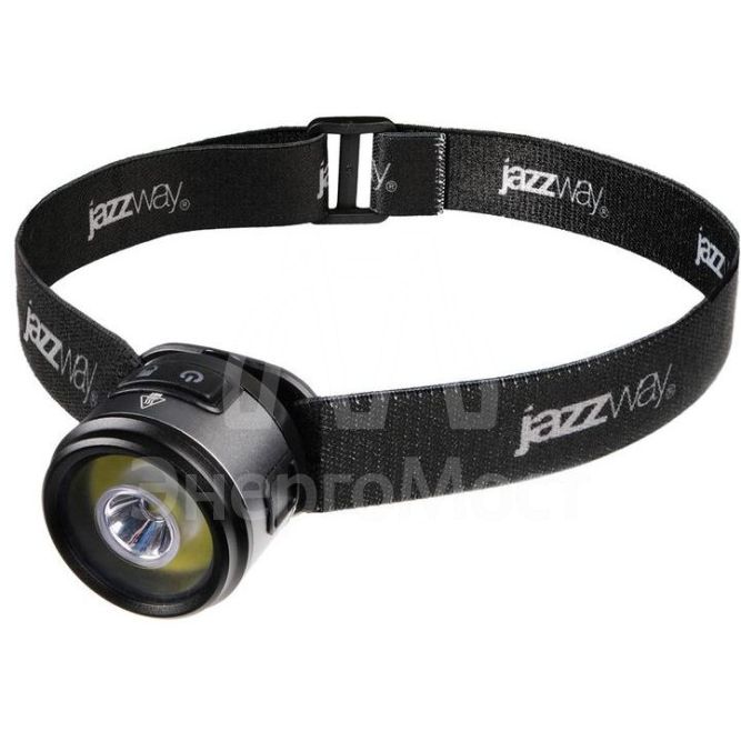 Фонарь универсальный налобный/кемпинговый AccuH5-L5W/L3W 5Вт XPG+3Вт COB Li-Ion 800мА.ч JazzWay 5046092