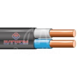 Кабель ВВГ-П 2х1.5 Ч ОК 0.66кВ (бухта 100м) (м) ЭлПром НТ000002962
