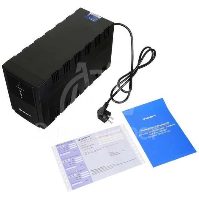 Источник бесперебойного питания Back Basic 1500 Euro 900Вт 1500В.А черн. IPPON 1108022