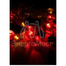 Гирлянда декоративная &amp;quot;Елочная-1&amp;quot; (насадки-шарики и шишки витые) 4.4м 30LED IP20 мультиколор Космос KOC_GIR30LEDRUBBALL2