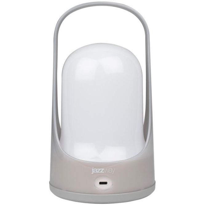 Фонарь светодиодный аккумуляторный кемпинговый Accu5-L60-gy 60SMDх0.5Вт 220/350/650лм 8000-9000К IP20 (Li-ion аккумулятор 3.7В 18650 3600мА.ч) диммер сер. JazzWay 5058323