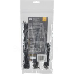 Набор хомутов 2.5х100; 2.5х150; 2.5х200 чер. (уп.75шт) IEK UNH35-N02-075